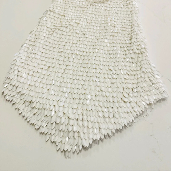 Retrofête Sirena Feather Sequin Dress | White Feather | XS | NWT - Picture 6 of 11
